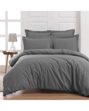 Housse de couette en percale coton  galet 260x240 cm