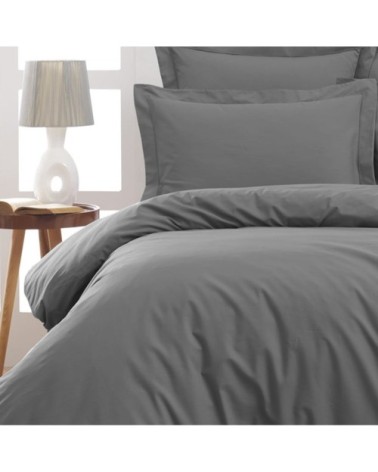 Housse de couette en percale coton  galet 260x240 cm