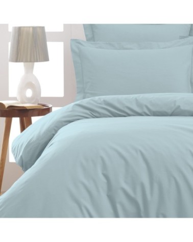 Housse de couette en percale coton  bleu arctic 260x240 cm