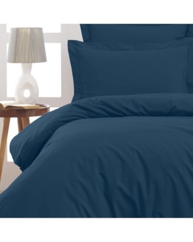 Housse de couette en percale coton  indigo 260x240 cm