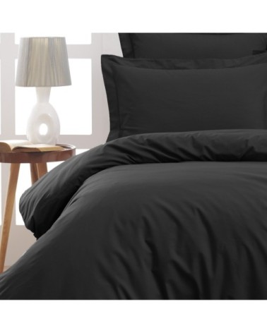 Housse de couette en percale coton  anthracite 240x220 cm