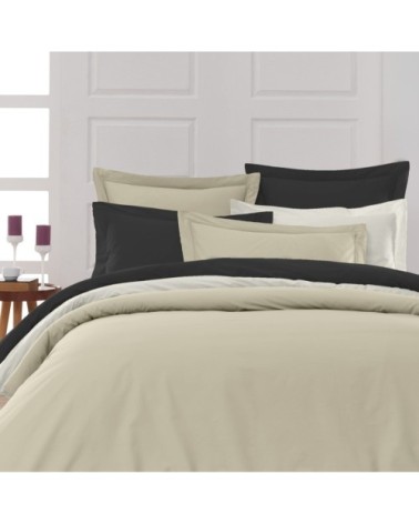 Housse de couette en percale coton  ficelle 240x220 cm