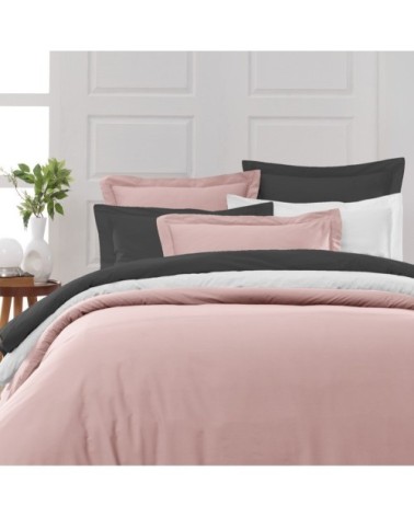Housse de couette en percale coton  poudre 260x240 cm