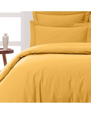 Housse de couette en percale coton  safran 200x200 cm