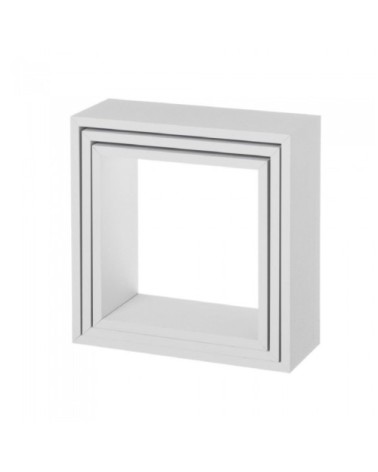 Set de 3 étagères murales en bois MDF blanc 30x30x12cm