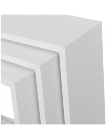 Set de 3 étagères murales en bois MDF blanc 30x30x12cm