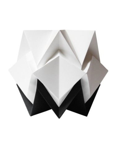 Lampe de table origami bicolore en papier taille M