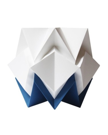 Lampe de table origami bicolore en papier taille M