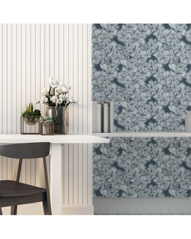 Papier peint elephant skin imprimé fleuri