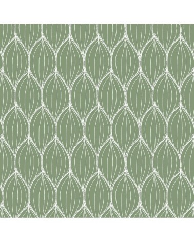 Papier peint vert olive imprimé graphique