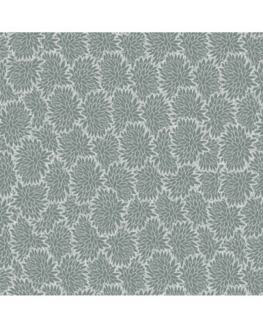 Papier peint gris imprimé floral