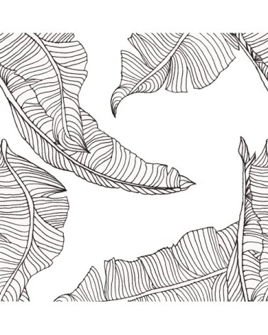 Papier peint noir et blanc imprimé nature