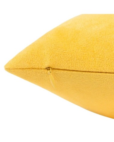 Coussin en suédine jaune citron 40x40, OEKO-TEX®