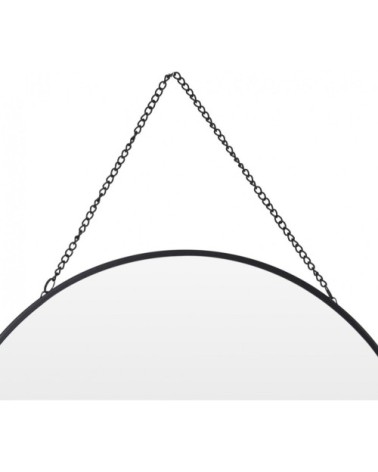 Miroir noir suspendu avec chaînette D29