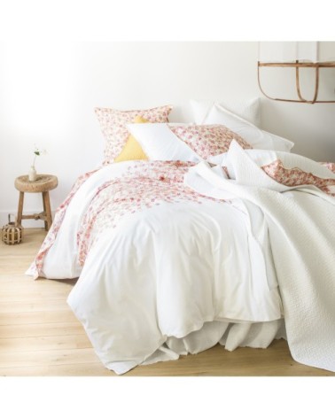 Taie d'oreiller en percale de coton rose 65x65