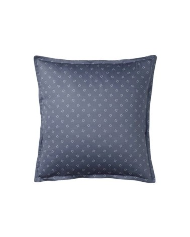 Taie d'oreiller en satin de coton bleu 65x65