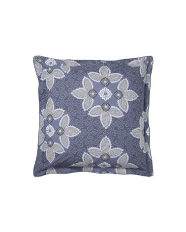 Taie d'oreiller en percale de coton bleu marine 65x65