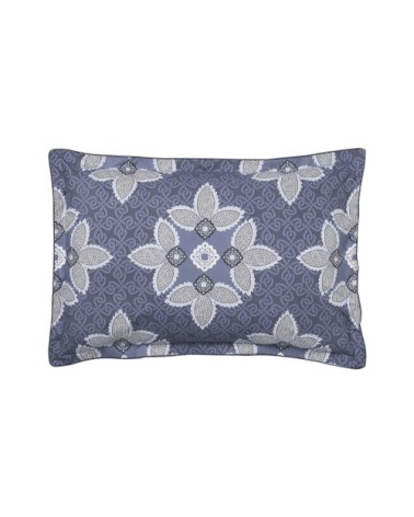 Taie d'oreiller en percale de coton bleu marine 50x75