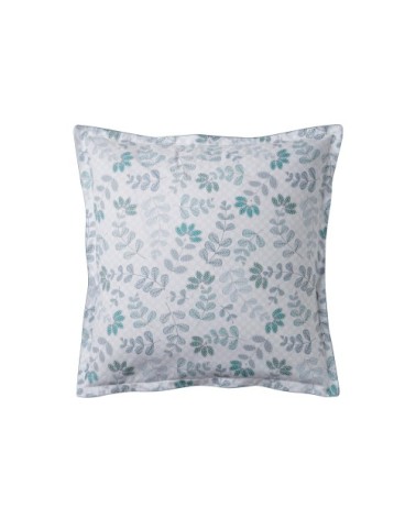 Taie d'oreiller en percale de coton bleu lagune 65x65