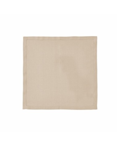 Serviette de table en lin beige 45x45