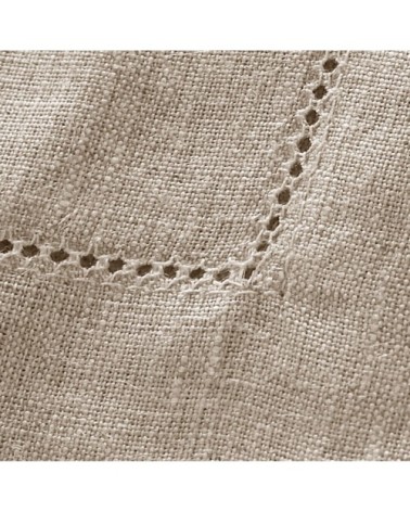 Serviette de table en lin beige 45x45