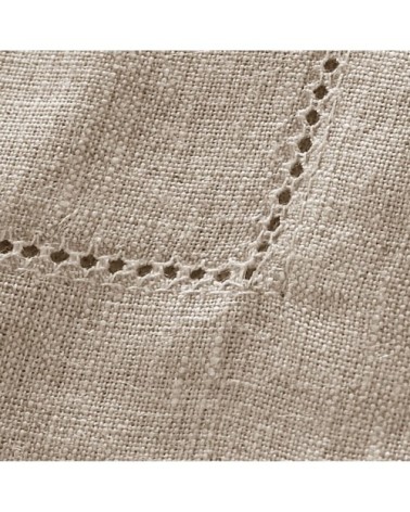 Serviette de table en lin beige 45x45