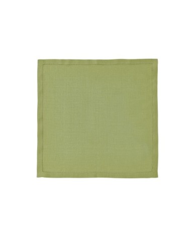 Serviette de table en lin vert 50x50