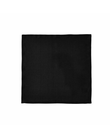 Serviette de table en lin noir 50x50