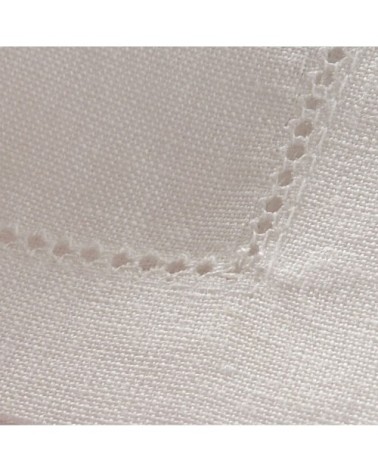 Serviette de table en lin blanc 45x45