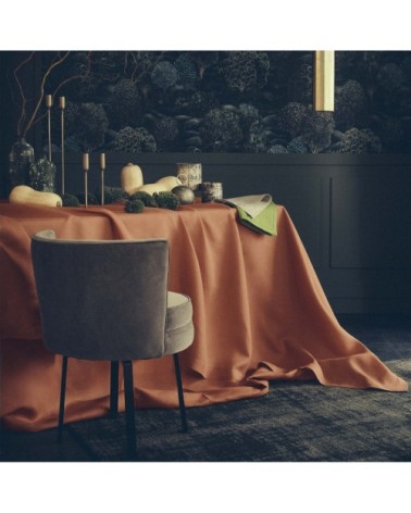 Serviette de table en lin marron 45x45