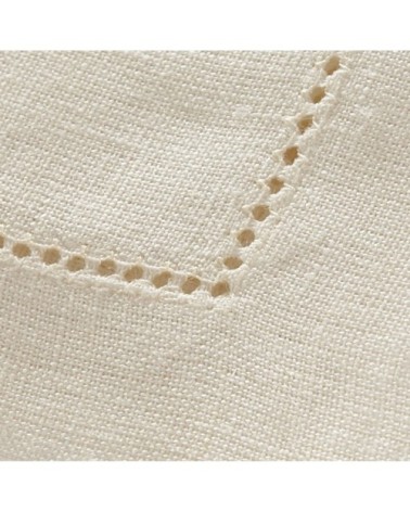 Serviette de table en lin blanc 50x50