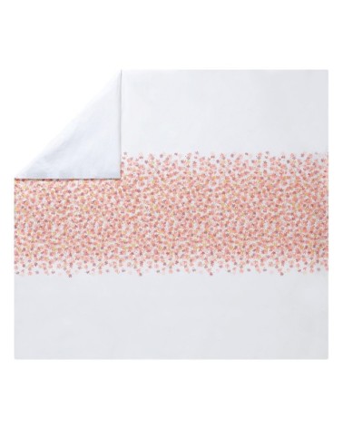 Housse de couette en percale de coton rose 260x240