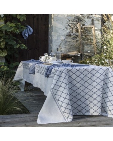 Set de table en lin bleu 37x50