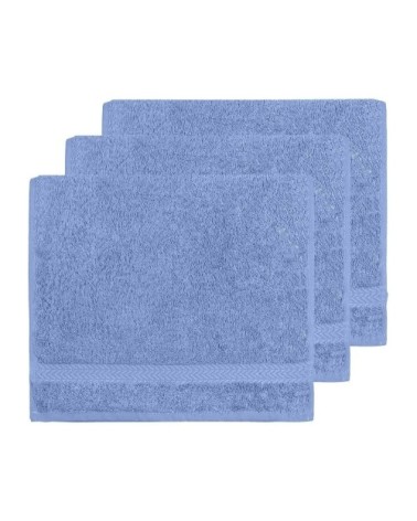 Lot de 3 serviettes invité 550gr/m²  lavande 30x50 cm