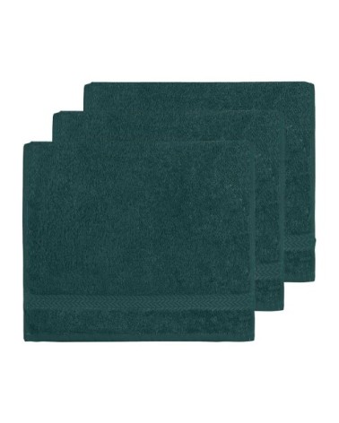 Lot de 3 serviettes invité 550gr/m²  petrol 30x50 cm