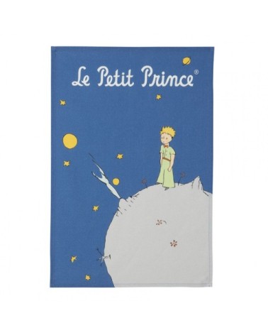 Torchon en coton bleu 50x75