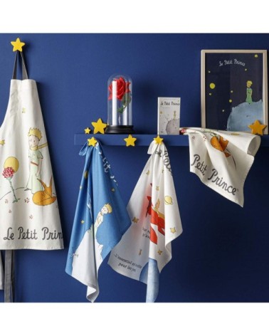 Torchon en coton bleu 50x75