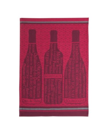 Torchon en coton rouge 50x75