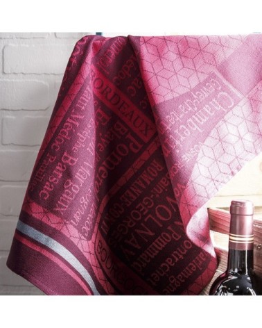 Torchon en coton rouge 50x75