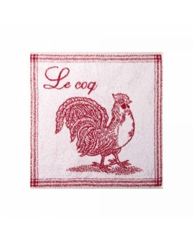 Carré éponge en coton rouge 50x50