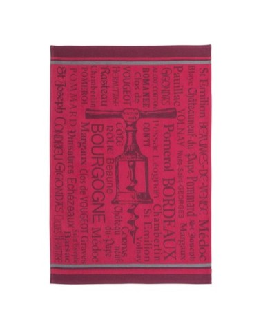 Torchon en coton rouge 50x75