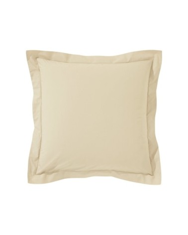 Taie d'oreiller 63x63 en percale de coton  beige sable