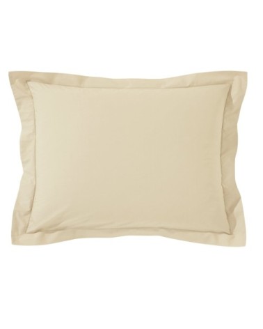 Taie d'oreiller 50x70 en percale de coton  beige sable