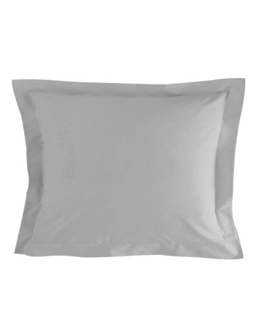Taie d'oreiller 50x70 en percale de coton  gris brume