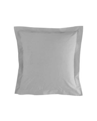 Taie d'oreiller 63x63 en percale de coton  gris brume
