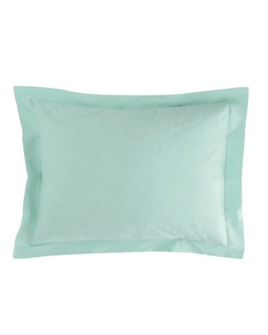 Taie d'oreiller 50x70 en percale de coton vert céladon