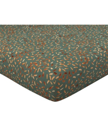 Drap-housse 140x190 en coton vert