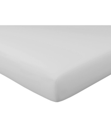 Drap-housse 180x200 en percale de coton  gris brume