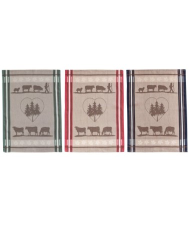 Lot de 6 torchons gris en coton 50x70