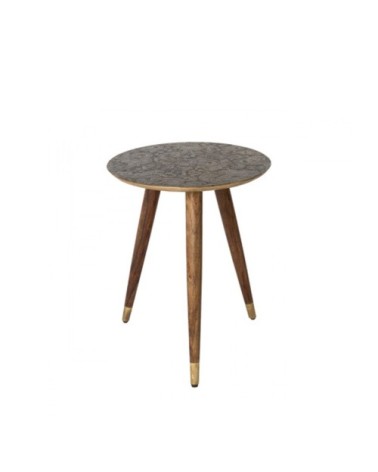 Table d'appoint vintage tripode laiton